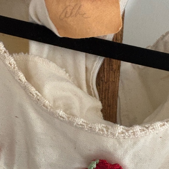 Cream Maxi Dress with Red Rose Embroidery - Picture 5 of 9